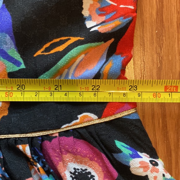 Anthropologie Maeve Dress size Large Black Multi-colored floral - Picture 9 of 9